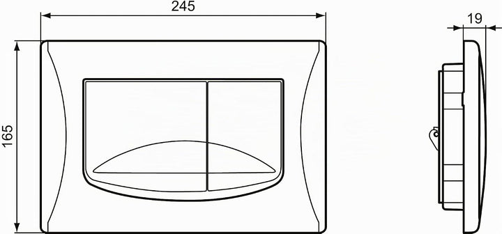 Ideal Standard R0109AC Solea Betätigungsplatte ‎341 g Weiss, ‎341 g Weiss