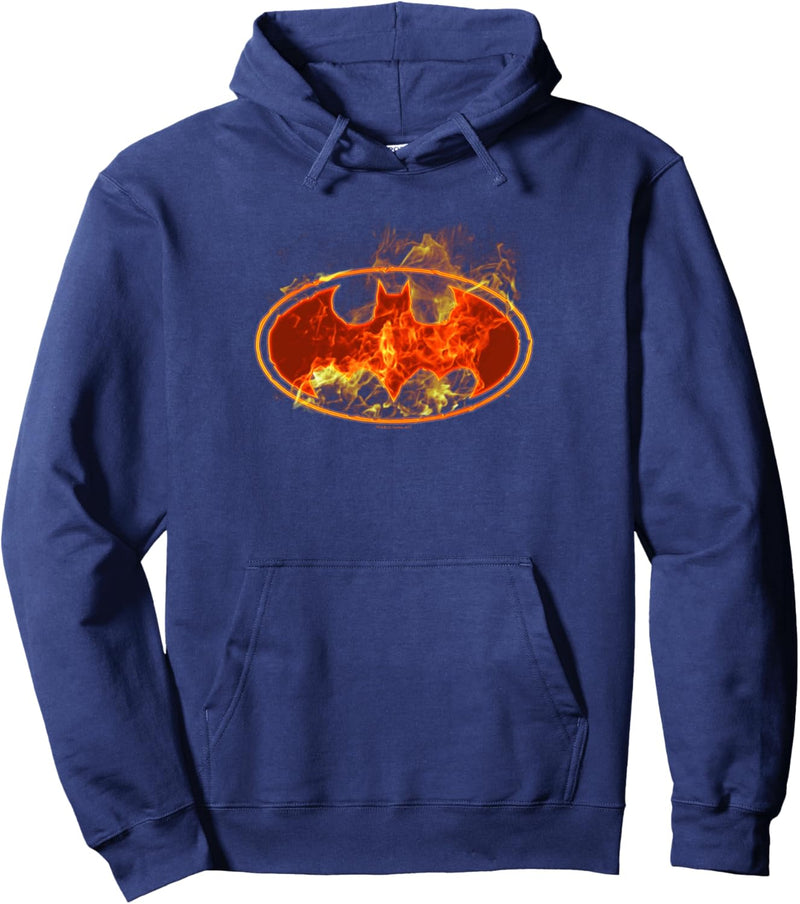 Batman Flames Logo Pullover Hoodie