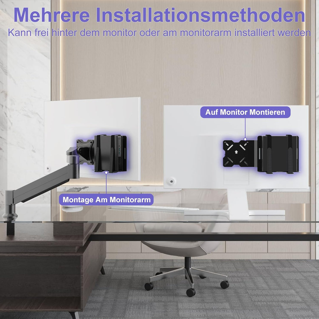 Universelle VESA Halterung für Mini PC Verstellbare Halterung für Dell HP Lenovo Mini Computer, Mode