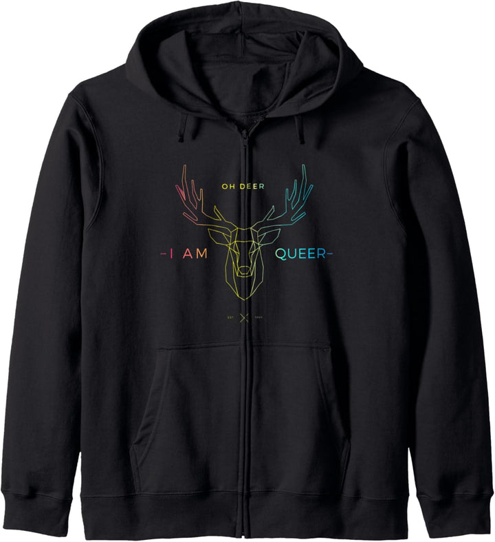 Oh Deer I'm Queer - Stylish LGBT Rainbow Gay Pride Kapuzenjacke