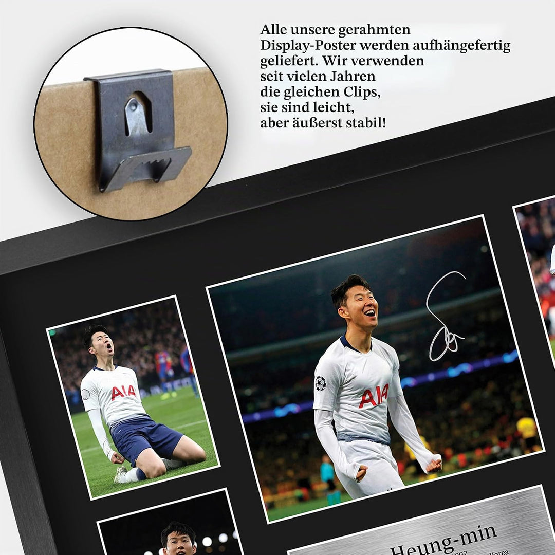 HWC Trading FR A3 Son Heung-min Tottenham Hotspurs Spurs Geschenke Gedruckt, Signiert Autogramm Bild