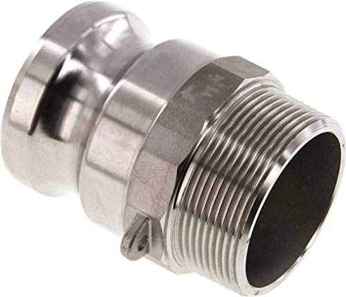 Kamlock-Stecker (F) R 2"(AG), Edelstahl (1.4408) Werkstoff:Edelstahl (1.4408) Gewinde:R 2" PN:18bar