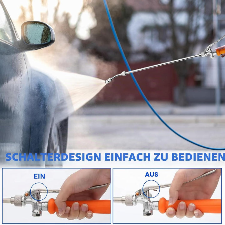 Sprühstab-Ersatz aus Metall 73 cm- Verstellbarer Ersatz-Universal-Sprühstab mit Messing-Widerhaken,