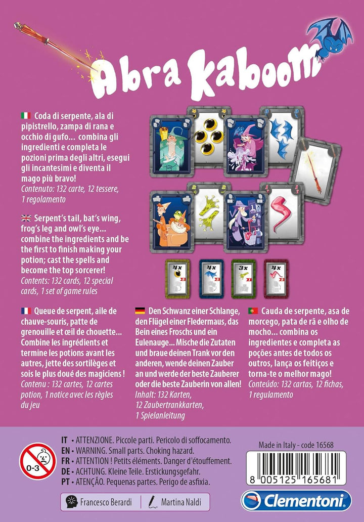 Clementoni - Abrakaboom Brettspiel, Mehrfarbig, 16568, ab 7 Jahren, abrakaboom