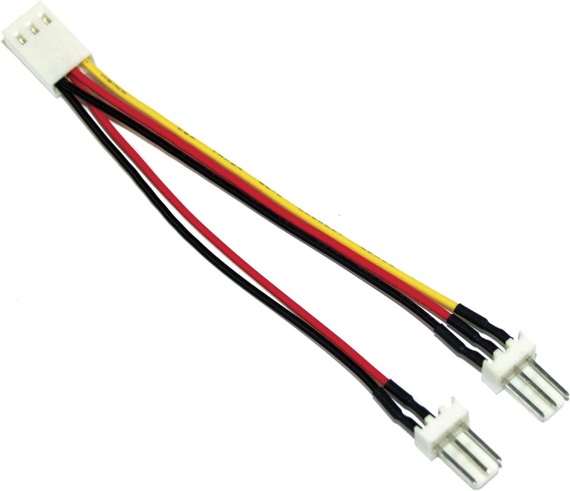 InLine 33433L 100er Pack Lüfter Adapterkabel, 3pol Molex Buchse an 2x 3pol Molex Stecker, bulk