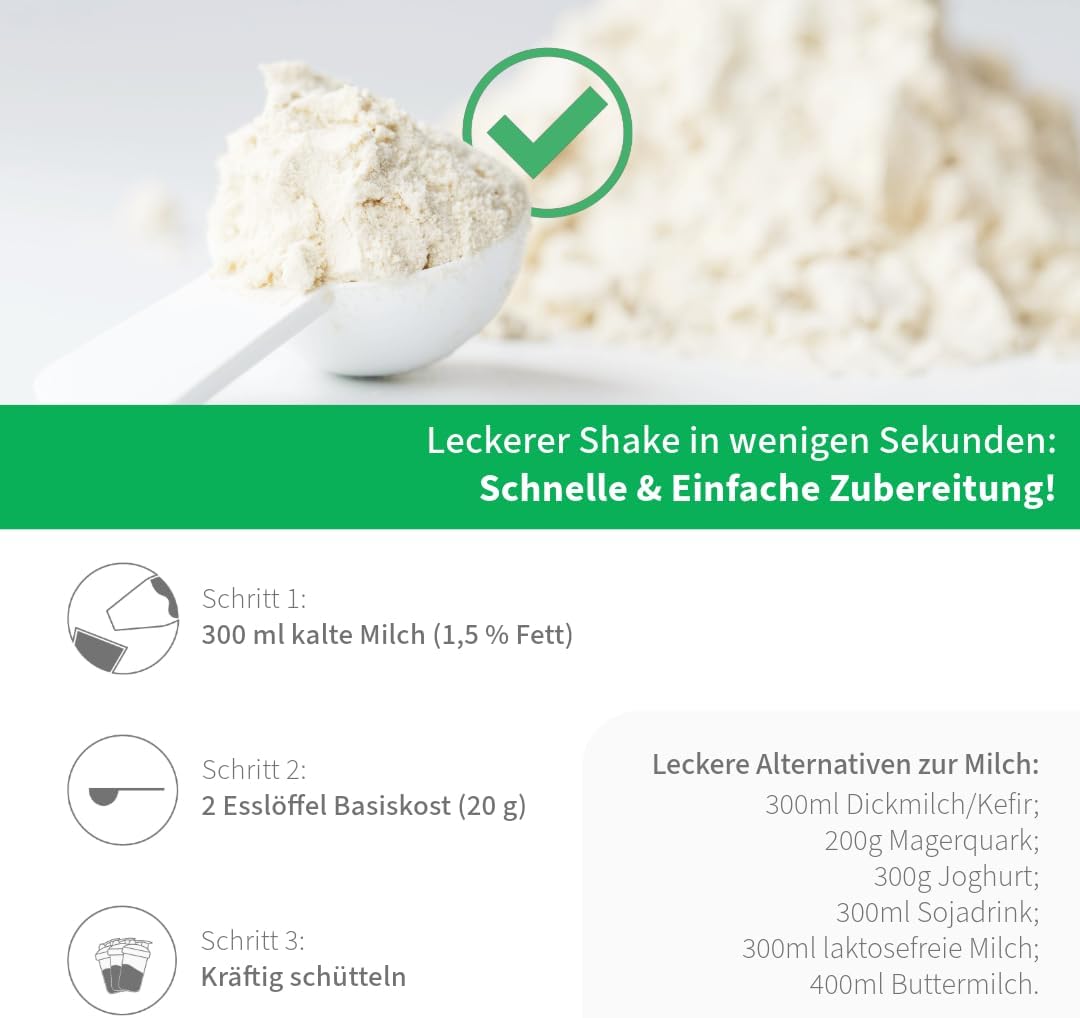 BCM Modicur Basis Vanille 1 Dose à 500g (24 Portionen/BCM Diät/Eiweissshake/BCM BodyCellMass)