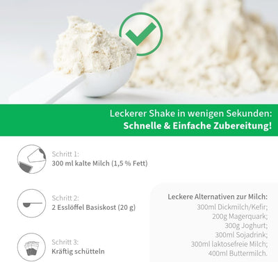 BCM Modicur Basis Vanille 1 Dose à 500g (24 Portionen/BCM Diät/Eiweissshake/BCM BodyCellMass)