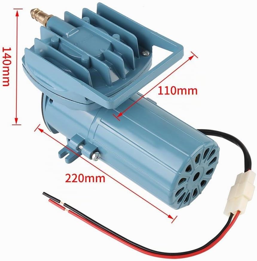 Superleise Aquarium Luftpumpe, DC 12V 35W 68l/min Luftpumpe Sauerstoff tragbar Leistungsstark Sauers