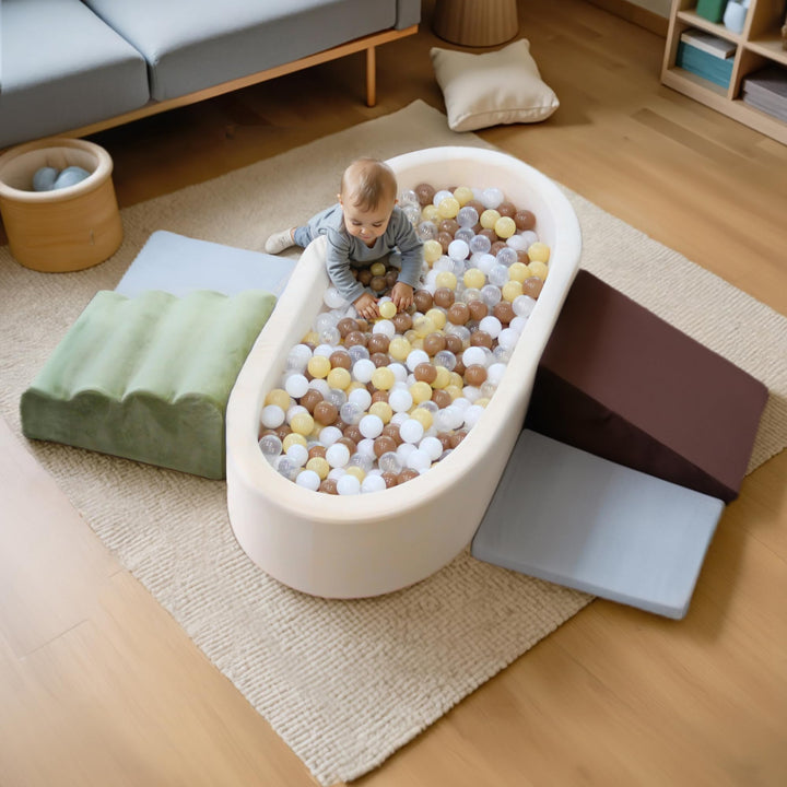 BanaSuper Schaumstoff Bausteine | Softbausteine XXL | Soft Play Set mit Riesen-Bällebad (Keine Bälle
