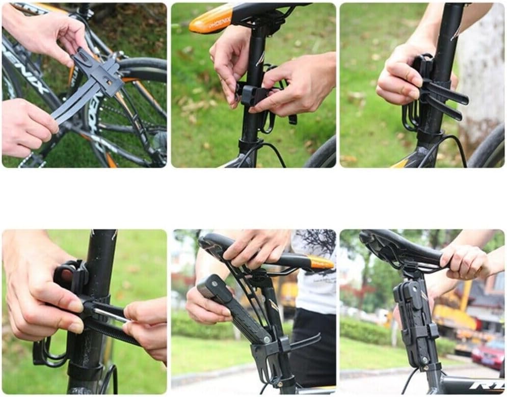 sports flyfree Fahrradschloss, 80cm Faltschloss Fahrrad, Hochsicherheits Faltschloss mit Halter und