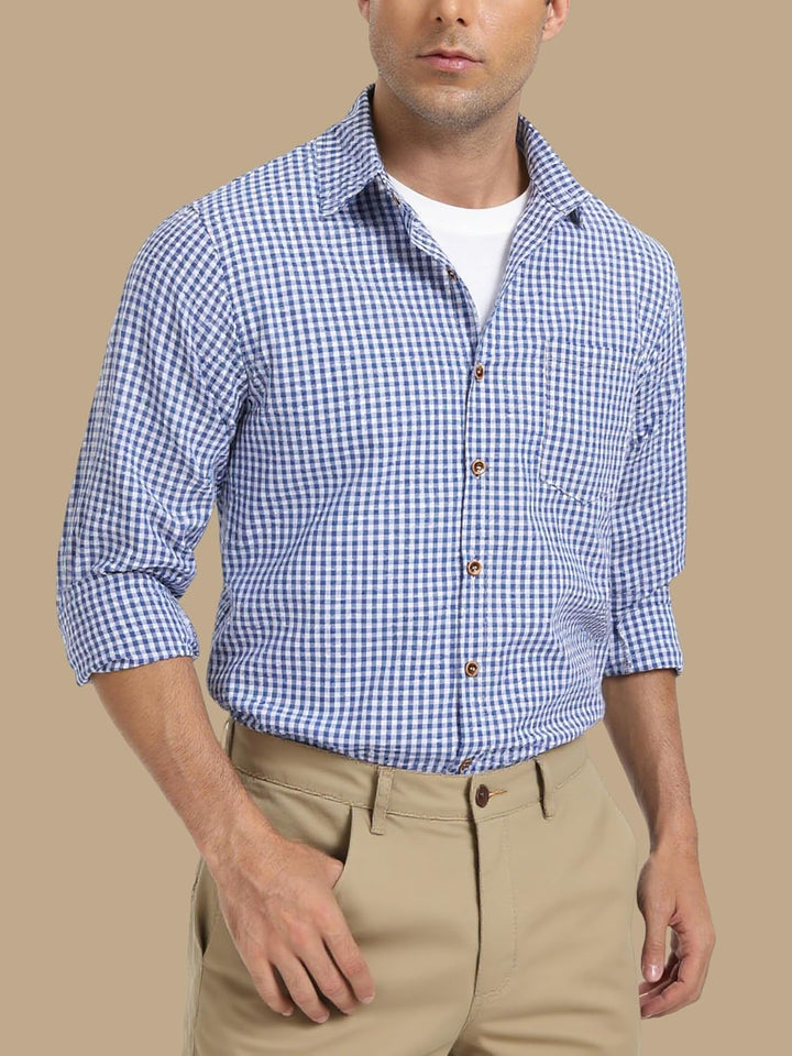 Yukiuiny Herren Holzfällerhemd 100% Baumwolle Langarm Kariertes Hemd Casual Button Down Flanell Frei