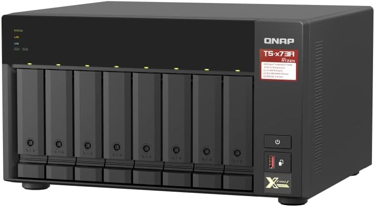 QNAP NAS, no HDD/SSD, AMD Processor | TS-873A-8G, 8-Bay, 8GB RAM, 2.5GbE