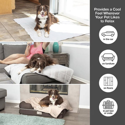 PetFusion Hochwertige Kühldecke für Katzen und Hunde, leichte Haustierdecke, maschinenwaschbar, mehr