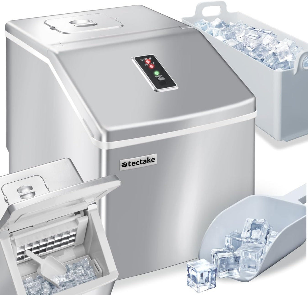 TecTake Profi Eiswürfelmaschine für klare