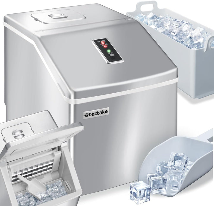 TecTake Profi Eiswürfelmaschine für klare