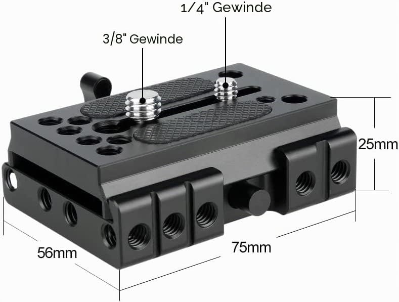 Quick Release Baseplate,NICEYRIG Kamera Schnellwechselplatte für Manfrotto 577 501 504 701 Für Stati