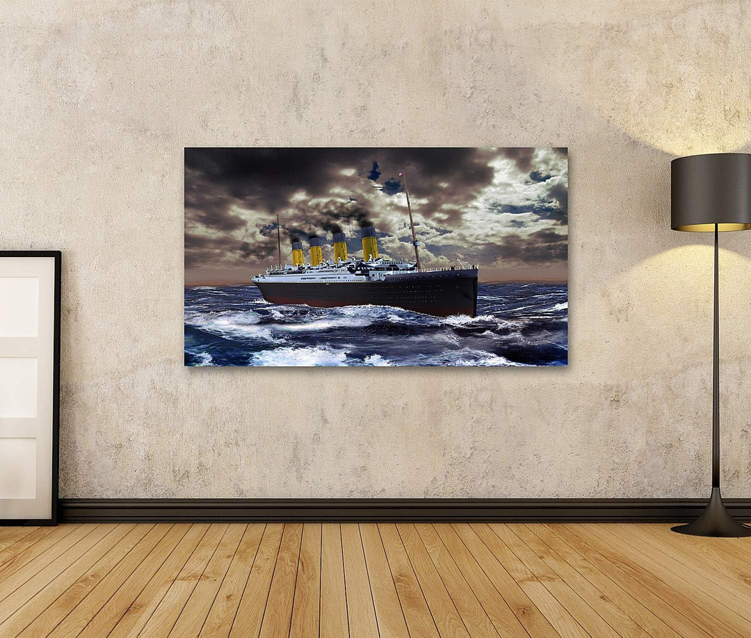 islandburner Bild auf Leinwand Titanic Bilder Wandbilder Poster Leinwand 100x57cm, Leinwand 100x57cm