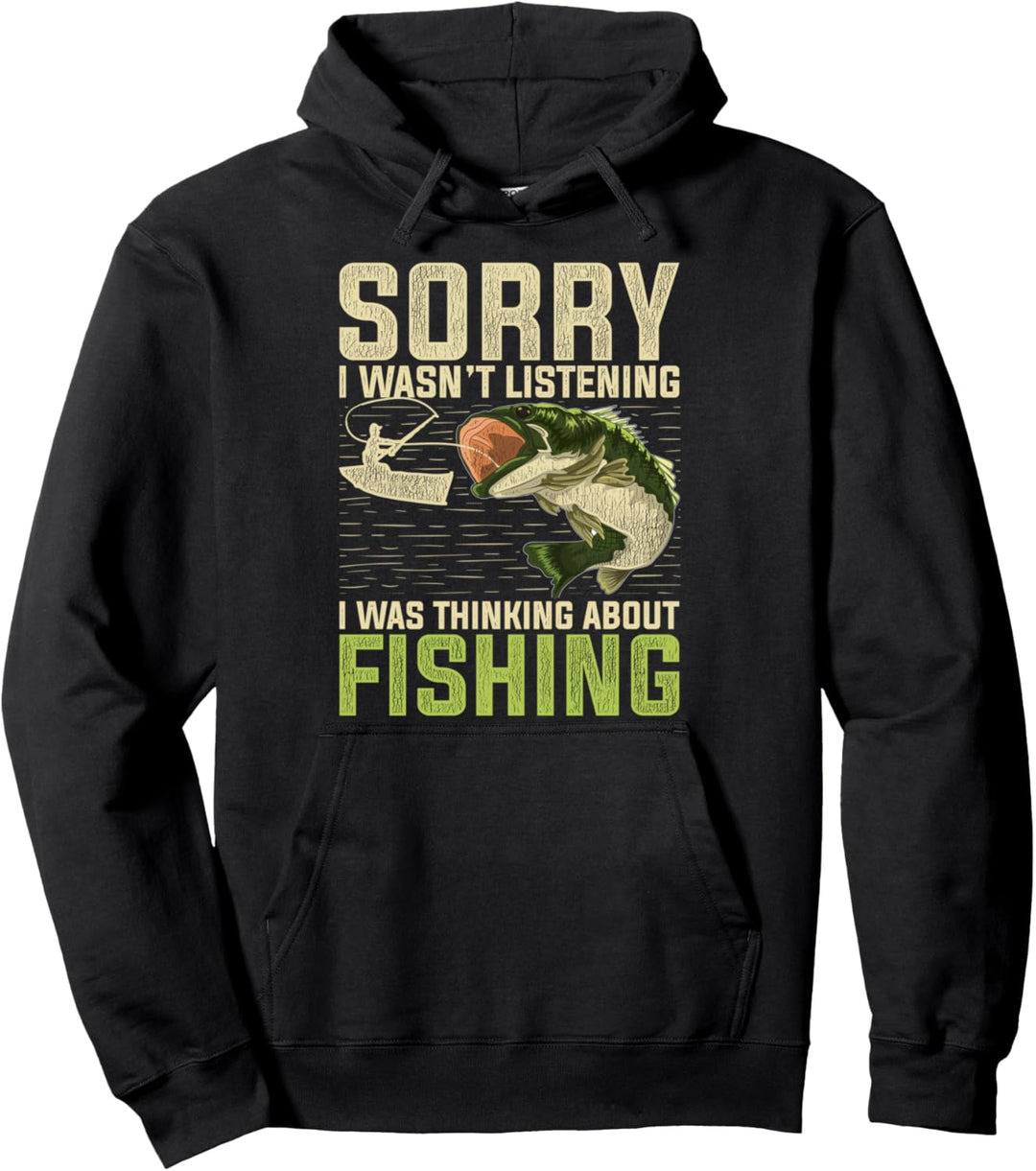 Ich habe übers Angeln nachgedacht Fischer Angelrute Angler Pullover Hoodie