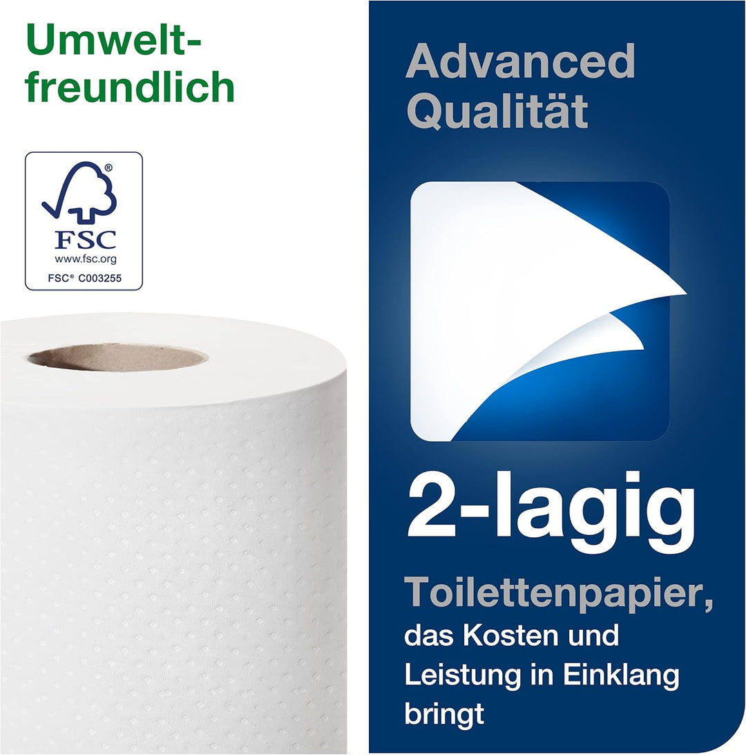 Tork weiches Kleinrollen Toilettenpapier Weiss T4, Universal, 2-lagig, 70 × 250 Blätter, 110794