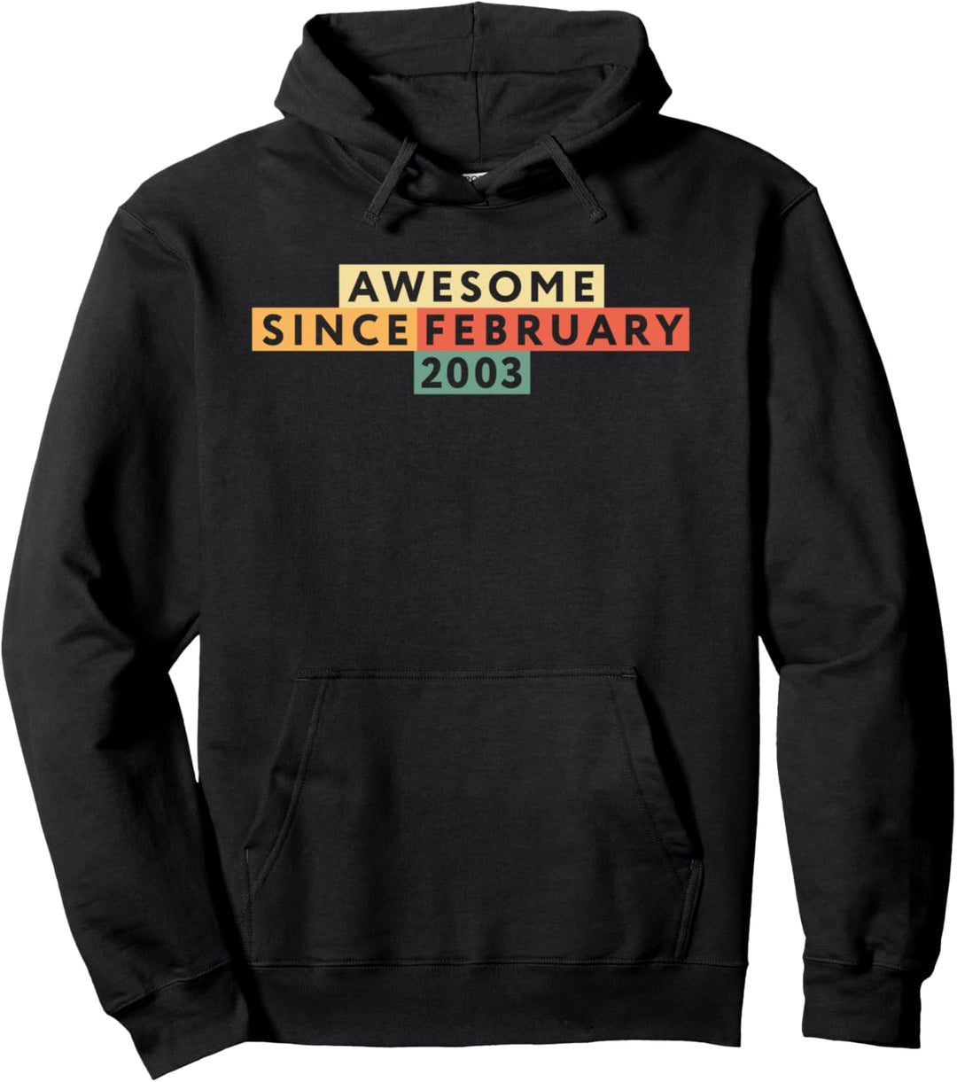 17. Geburtstag Geschenke 17 Jahre Awesome Seit Februar 2003 Pullover Hoodie