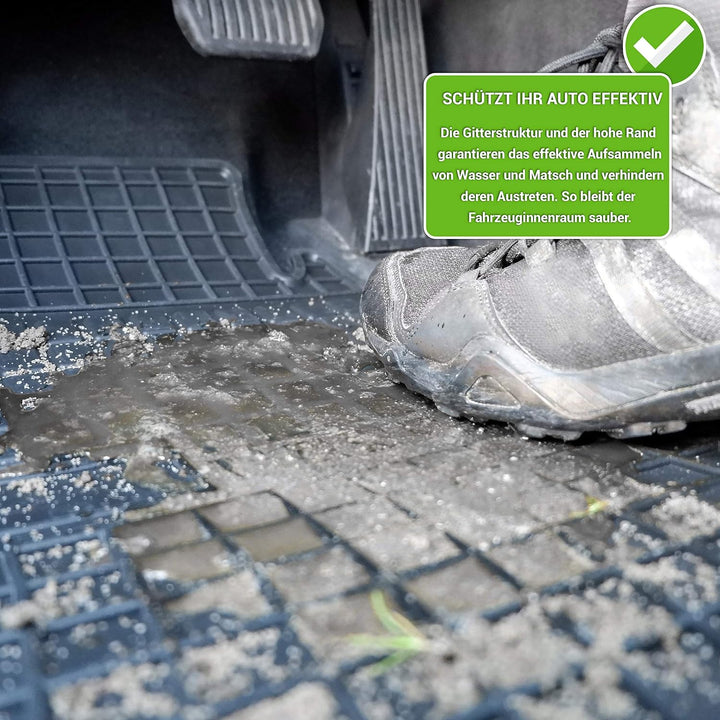 Gummimatten Auto Fussmatten Gummi Automatten Passgenau 4-teilig Set - passend für Honda Civic 8 2006