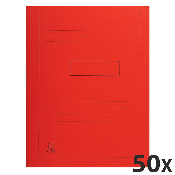 Exacompta 445003E Packung mit 50 Aktenmappen Forever, 2 Klappen (aus recyceltem Karton 280g/qm, umwe