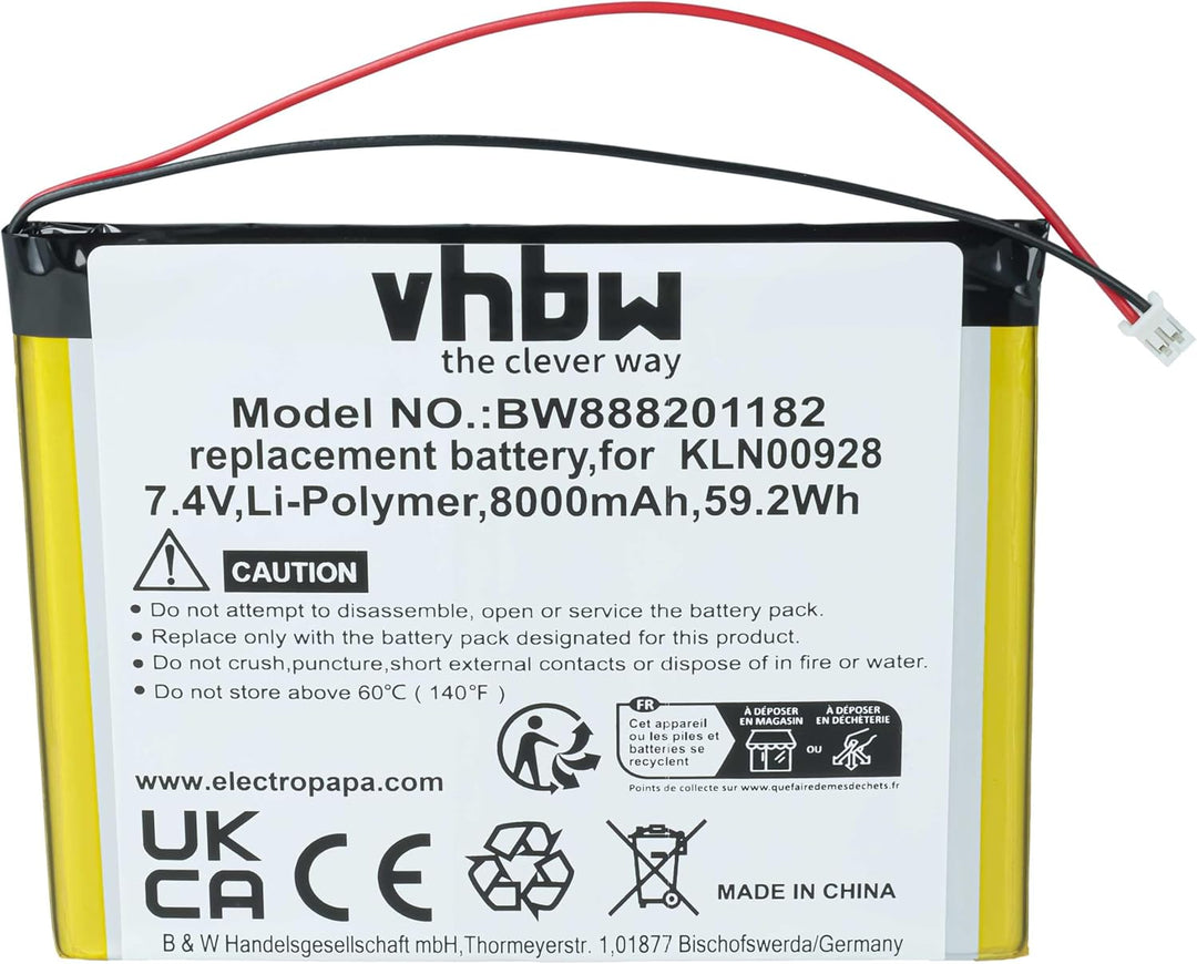 vhbw Akku kompatibel mit Trimble SPS855 Modular Receiver, SPS852 Modular Receiver Messgerät (8000 mA