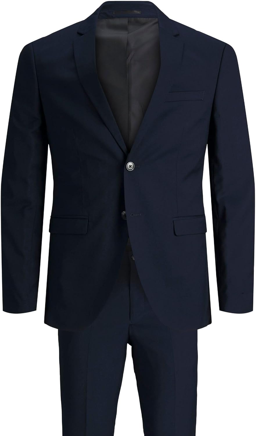JACK & JONES Male Einreihiger Blazer und Hose Plus Size Slim Fit Anzug 64 Dark Navy, 64 Dark Navy