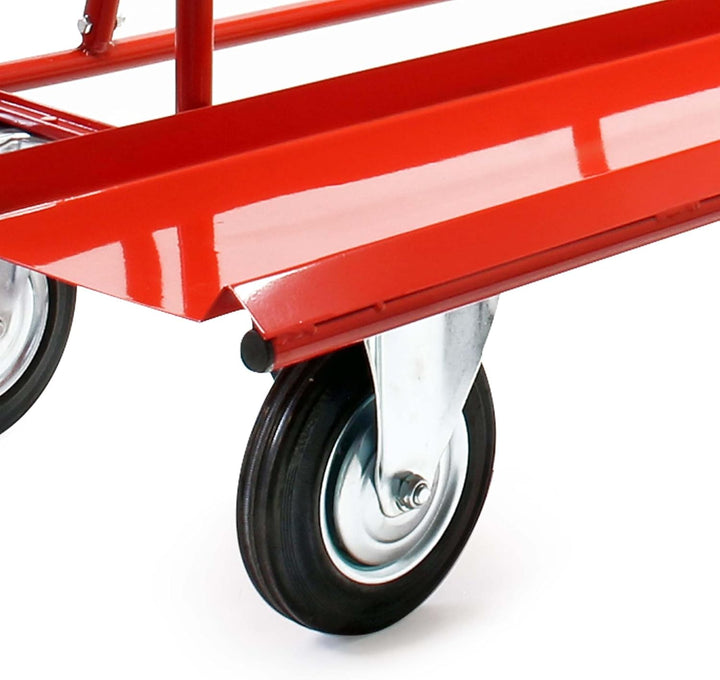 Wiltec Plattenkarren bis 800 kg mit 4 Vollgummi Rädern, Plattenwagen zum Transport von Trockenbauwän