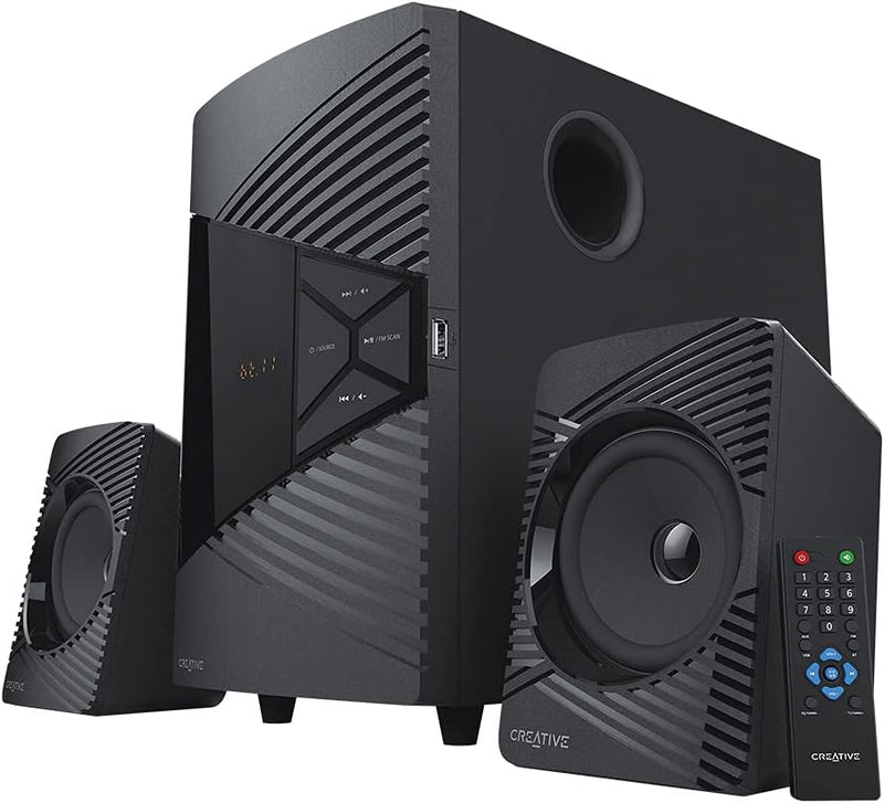 Creative SBS E2500 Leistungsfähiges 2.1-Bluetooth-Lautsprechersystem mit Subwoofer für Computer und