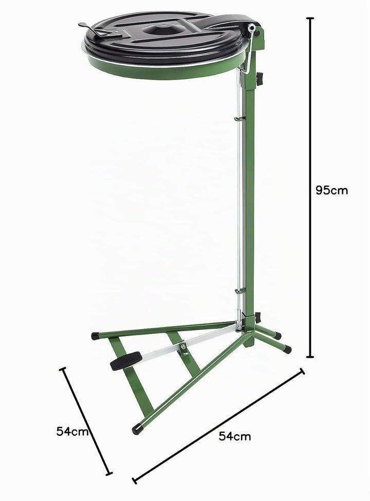 kaiserkraft | Müllsackständer | Standgestell | für Volumen 120 l | mit Pedal | grün | Kunststoffdeck