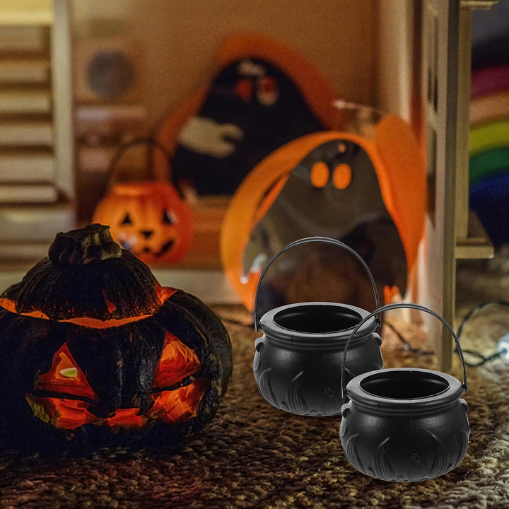 12 Stück Halloween Süssigkeiten Kessel Kessel Feuer Muster Süssigkeiten Schokolade Eimer Süsses Oder