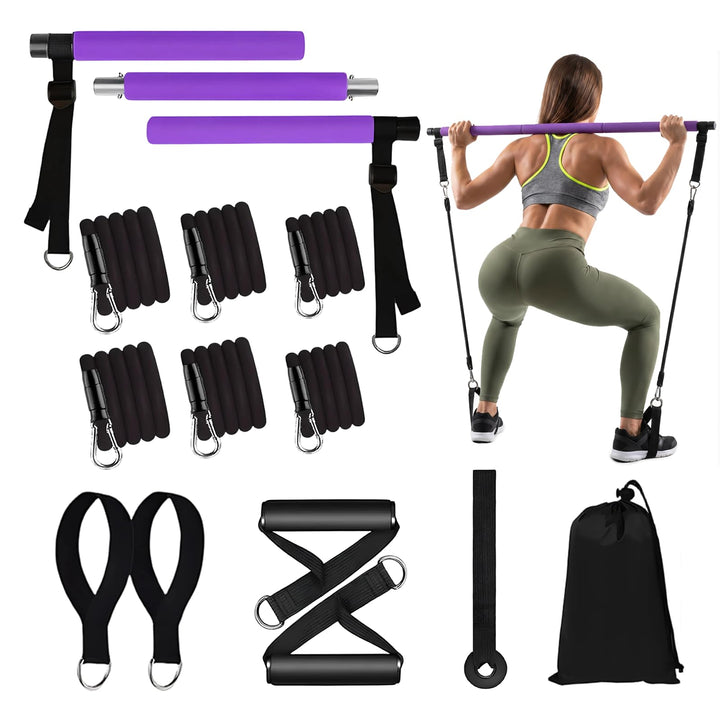 Pilates Set Dreisegment Sechsrohrsatz Pilates Kit Mit Removable Design TPR Elastic Rope Thick Iron R
