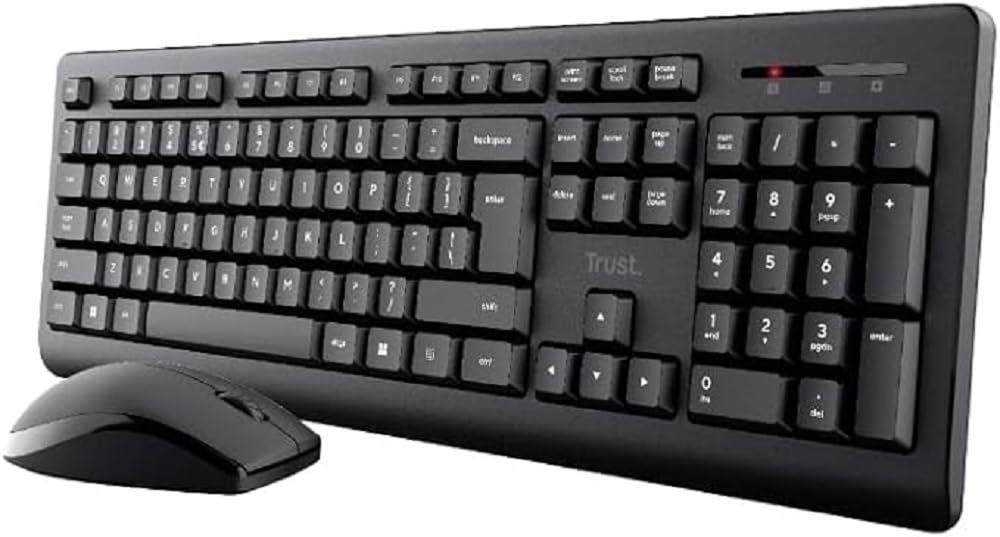 Trust Primo Spanisches QWERTY-Layout Tastatur und Maus Set Kabellos