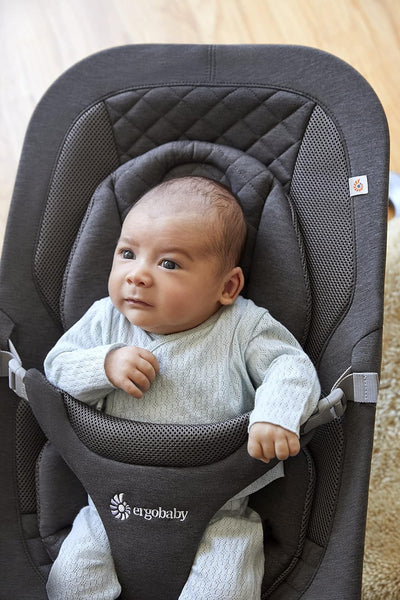 Ergobaby 3-in-1 Evolve Bouncer, Ergonomische Babywippe für Neugeborene ab Geburt bis zum Kleinkind,