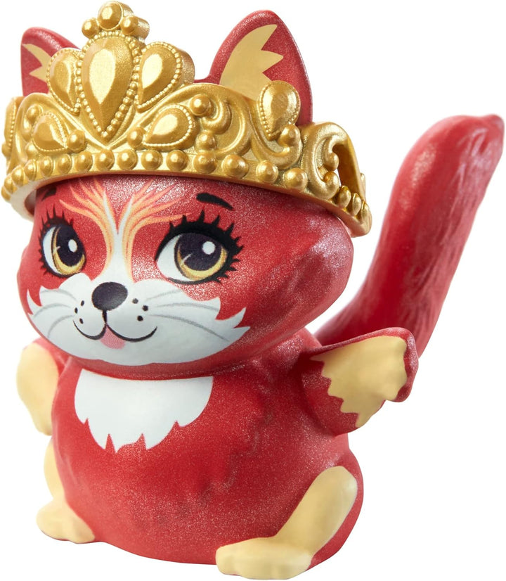 Enchantimals GYJ05 - Royaler Frisiertisch Spielset, mit Fabrina Fox Puppe (ca. 15,2 cm) und 1 Tier,