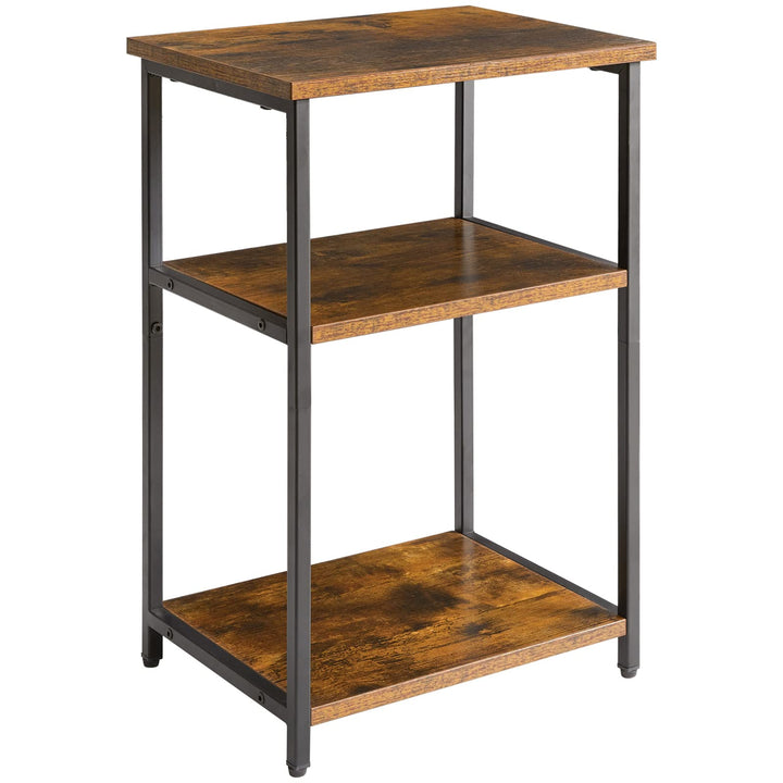 IBUYKE Beistelltisch,Nachttische mit 3 Ebenen,Kleiner Couchtisch,Metallgestell,Industrie-Design,für
