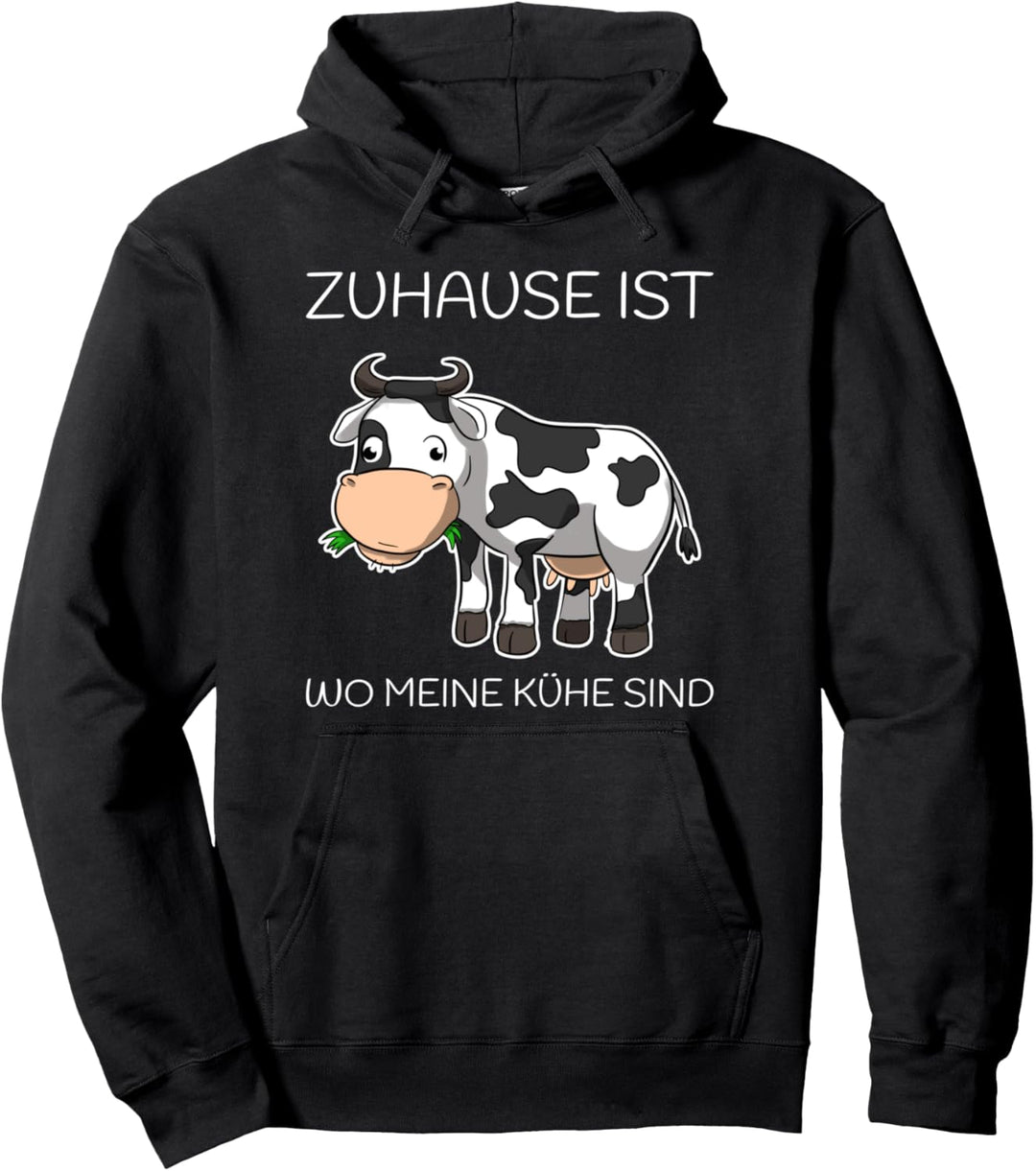 Zuhause Ist Wo Meine Kühe Sind Landwirt Bauer Bauernhof Pullover Hoodie