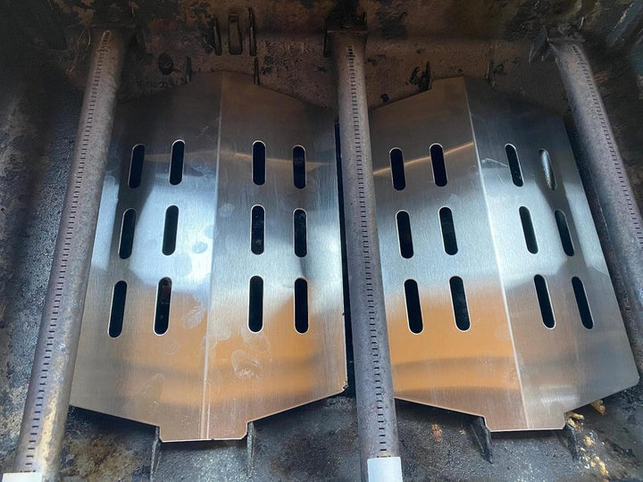 Denmay 7622 Hitzereflektor für Weber Genesis E310 320 330 S310 320 330 Grill mit Vorderen Brennerknö