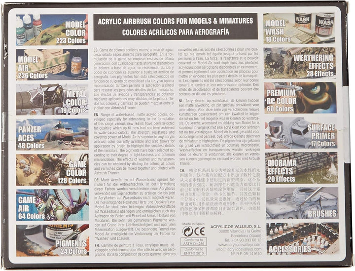 Acrylicos Vallejo 071178 Modellbausatz, verschieden & Vallejo Air Sprühlackverdünner, 200 ml Modellb