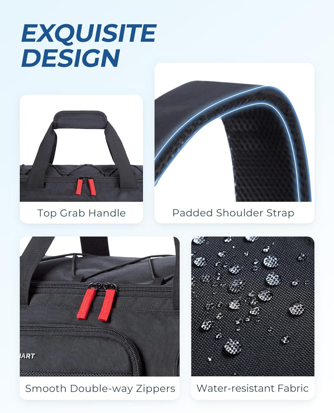 BAGSMART Sporttasche Damen und Herren, Sporttasche mit Schuhfach und Nassfach wasserdichte Gym Bag R
