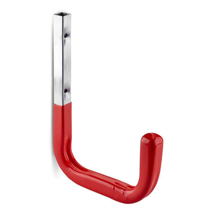 OrgaTech 8 x Wandhaken 210 x 150 mm rot bis 50 Kg Tragkraft mit Gummierung Regalkonsole Gerätehalter