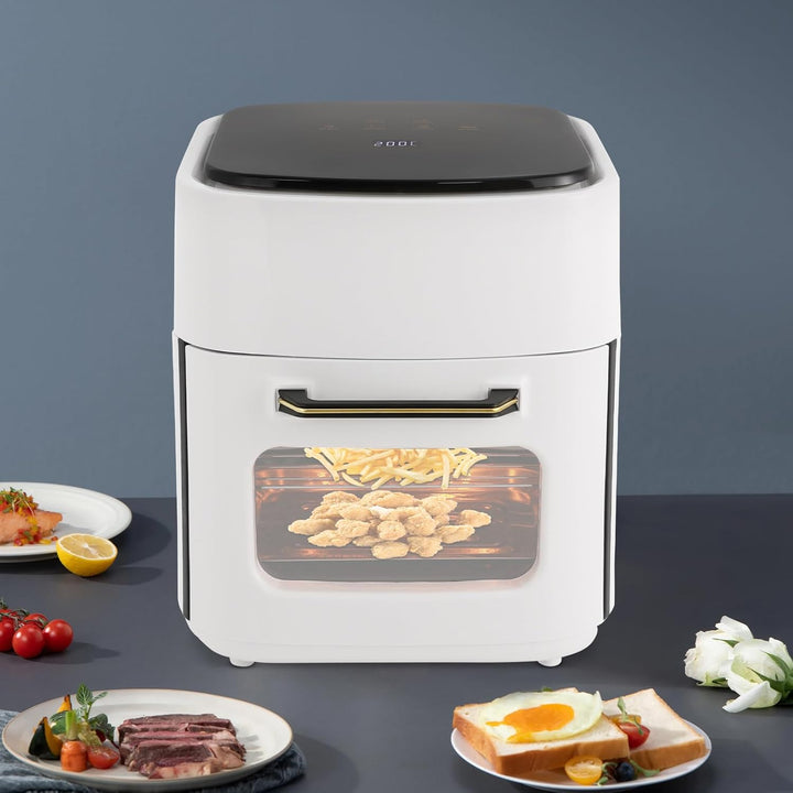 15L Minibackofen Heissluftfritteuse, Heissluft-Backofen 1400W mit 3 Zubehör, Heissluftfritteuse mit