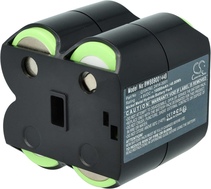 vhbw Akku Ersatz für Spectra Precision 2414-3001, Q104782 für Messgerät (10000 mAh, 4,8 V, NiMH)
