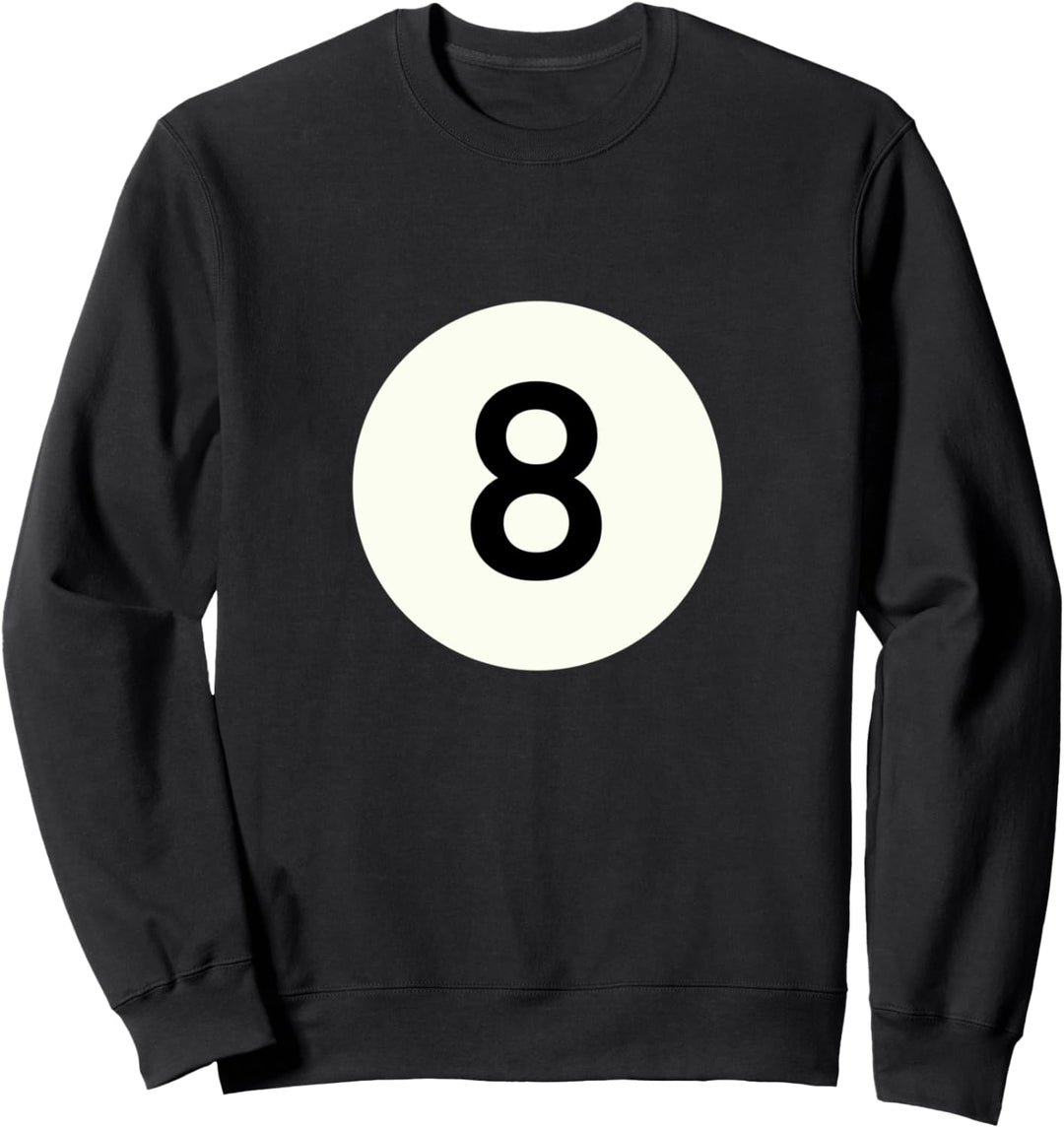 Billardkugel Nummer 8 schwarz Billard Spiel Sport Sweatshirt