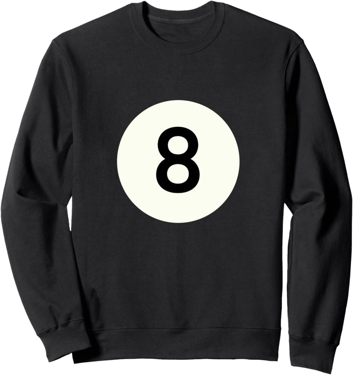 Billardkugel Nummer 8 schwarz Billard Spiel Sport Sweatshirt
