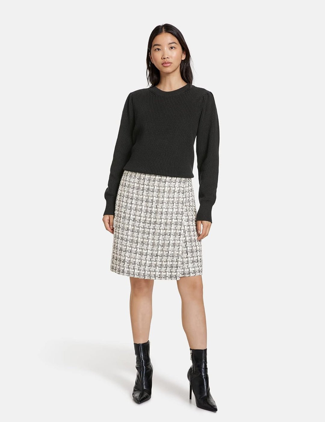 Taifun Damen Rock 42 Offwhite Gemustert, 42 Offwhite Gemustert