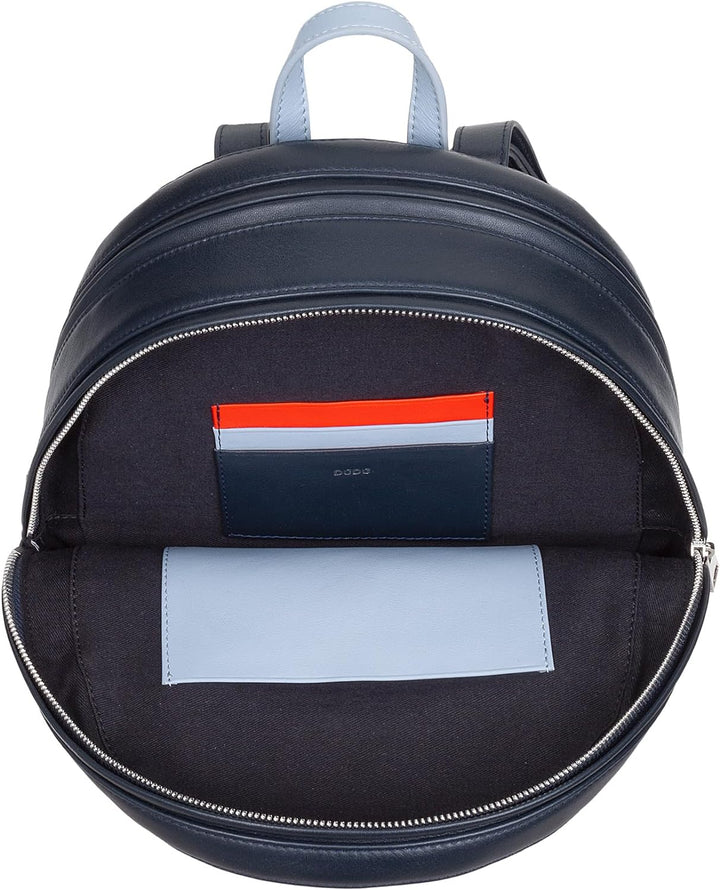 DuDu Rucksack Damen Bunt Sommerlich aus weichem Leder Rucksack Multicolor mit doppeltem Reissverschl