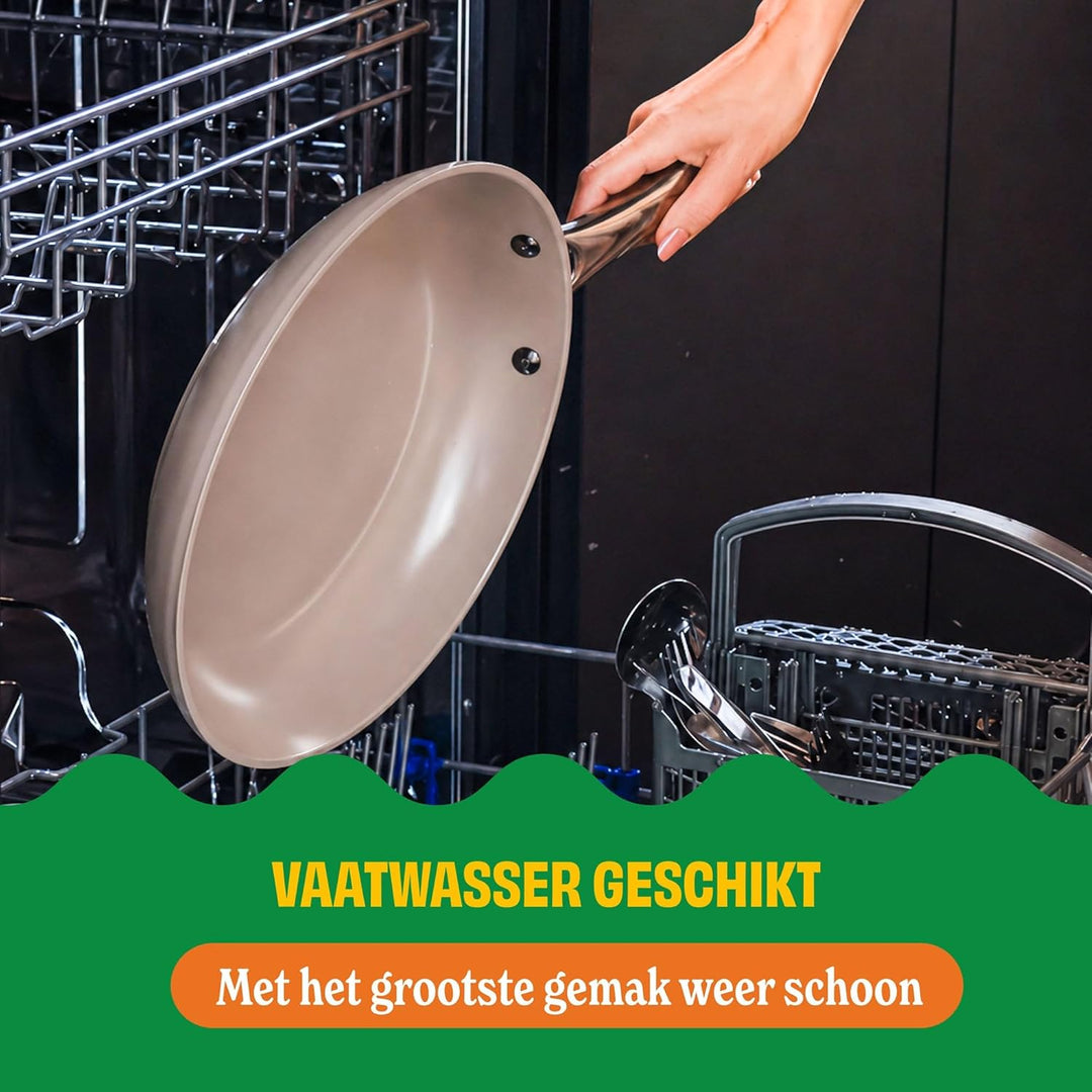 Cook & Pan - Taupe of Mind Topfset und Pfannenset 9-teilig-Induktionsgeeignet-PFAS frei Keramik-Besc