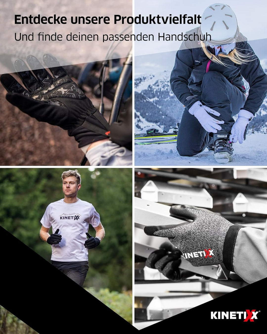 KinetiXx Extra Warmer Winterhandschuh Merusa Unisex Handschuhe für Frauen und Männer - Gemustert Mus
